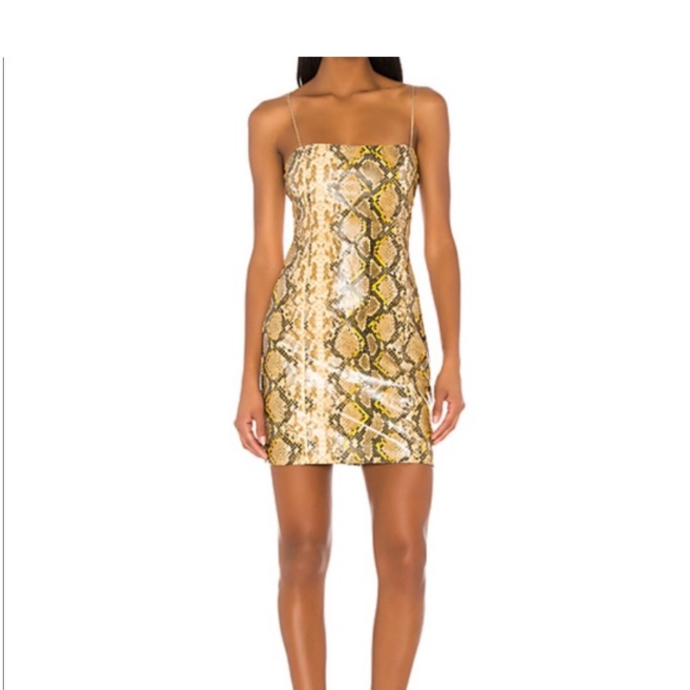 Likely Snake print mini dress